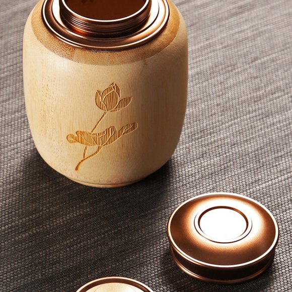 Bamboo Wooden Tea Jars - Picture 4 of 10